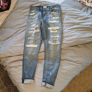 Hudson Girlfriend Style Distressed Jeans